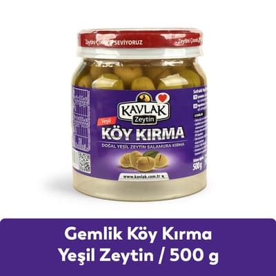 Gemlik Taze Köy Kırma Yeşil Zeytin 500 Gr