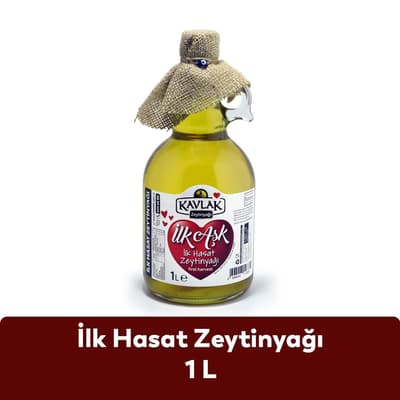 İlk Hasat Soğuk Sıkım Zeytinyağı 1 lt Gallone Cam Şişe