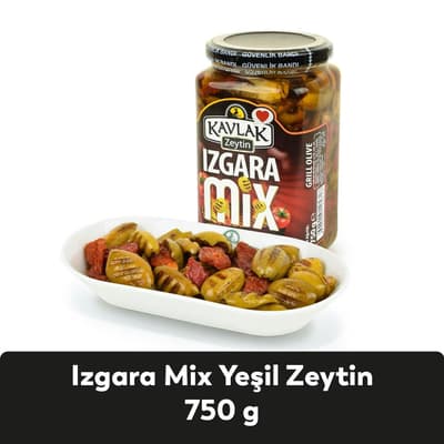 Izgara Mix Yeşil Zeytin 750 Gr