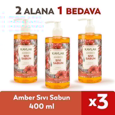 Kavlak Amber Sıvı Sabun 400 Ml 2 Alana 1 Bedava