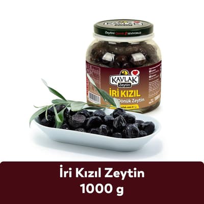 Kavlak İri Kızıl Gemlik Zeytin 1 Kg Pet