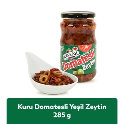 Kuru Domatesli Yeşil Zeytin 285 Gr