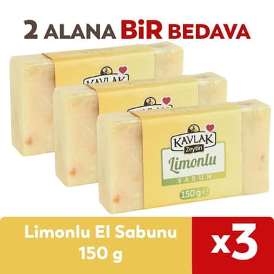 Limonlu El Yapımı Sabun 150 gr 2 ALANA 1 BEDAVA