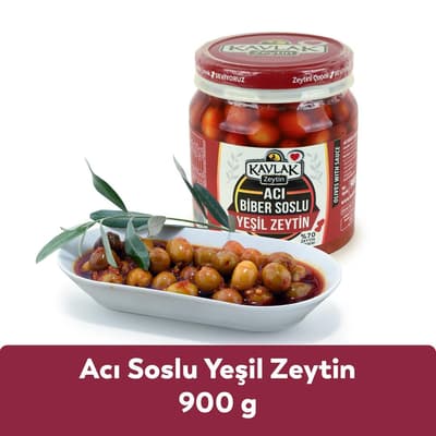 Soslu Kırma Yeşil Zeytin 900 gr
