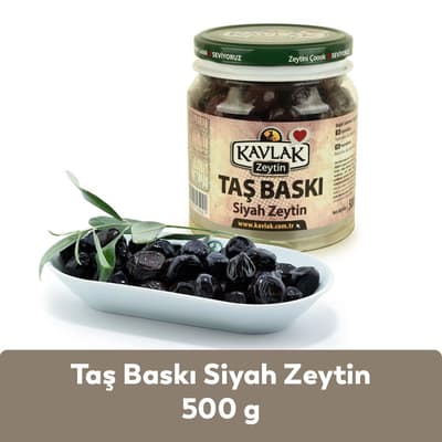 Taş Baskı Gemlik Siyah Zeytin 500 Gr