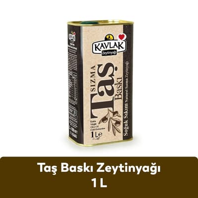 Taş Baskı Soğuk Sıkım Zeytinyağı 1 lt