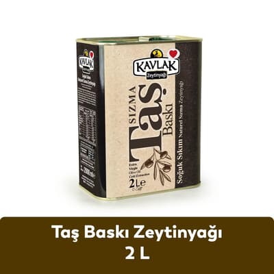 Taş Baskı Soğuk Sıkım Zeytinyağı 2 lt