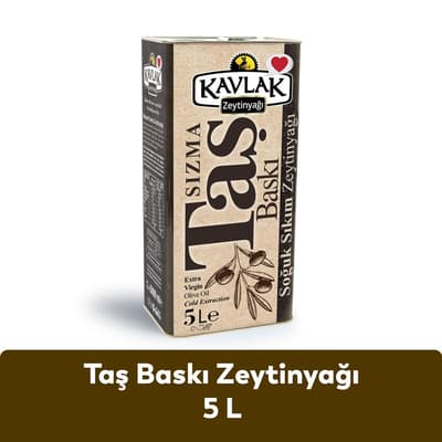Taş Baskı Soğuk Sıkım Zeytinyağı 5 lt