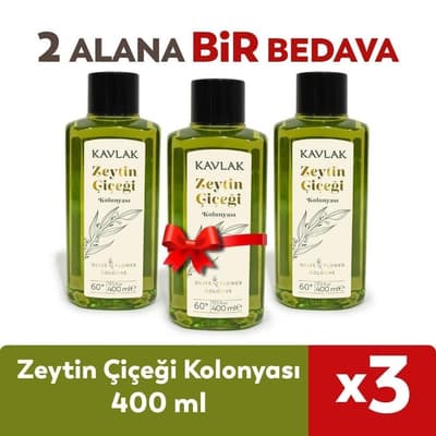 Zeytin Çiçeği Kolonyası 400 ml 2 ALANA 1 BEDAVA