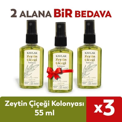 Zeytin Çiçeği Kolonyası 55 ml (Sprey Şişe) 2 ALANA 1 BEDAVA