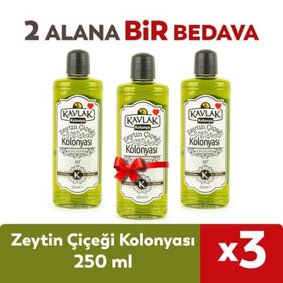 Zeytin Çiçeği Kolonyası Cam Şişe 250 Ml 2 ALANA 1 BEDAVA
