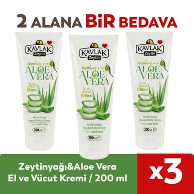 Zeytinyağı & Aloevera El Ve Vücut Kremi 2 ALANA 1 BEDAVA