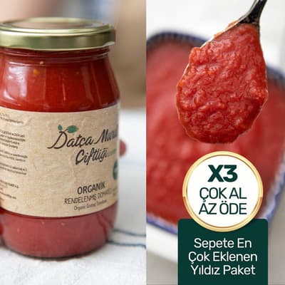 3 'lü Paket Organik Rendelenmiş Domates 345 gr