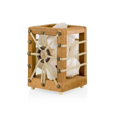 Ahşap Kasa Doğal Tuz Lambası