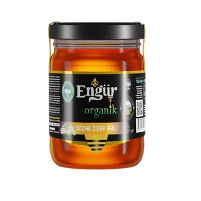 Engür - Organik Süzme Çiçek Ham Balı(Polifloralı) 250 gr