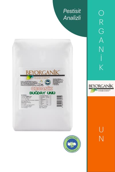 Organik Buğday Unu 1kg (Pestisit ve Aflatoksin Analizli)