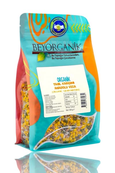 Organik Tahıl Karışımı 500gr Anadolu VEGA (Pestisit ve Aflatoksin Analizli)