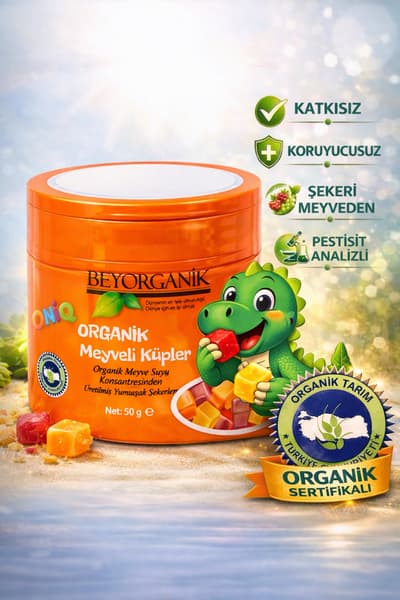 Organik Meyveli Küpler 50gr