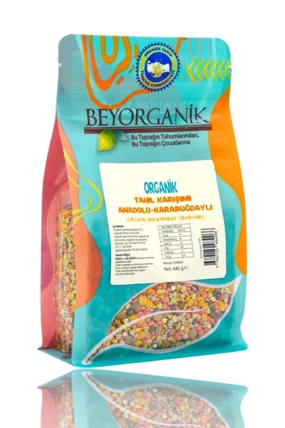 Organik Tahıl Karışımı 440gr Anadolu KARABUĞDAYLI (PESTİSİT VE AFLATOKSİN ANALİZLİ)