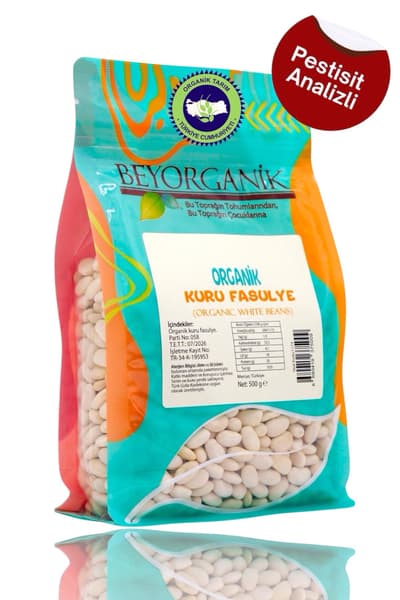 Organik Kuru Fasulye 500gr DERMASON (Pestisit ve Aflatoksin Analizli) 4.8 (44) ??