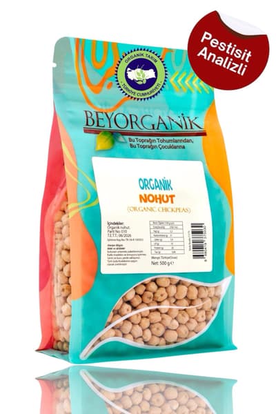 Organik Nohut 500gr (Pestisit ve Aflatoksin Analizli) 4.8 (52) ??