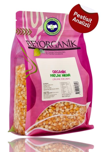 Organik Patlak Mısır 1kg (Pestisit ve Aflatoksin Analizli) 4.9 (202) ??