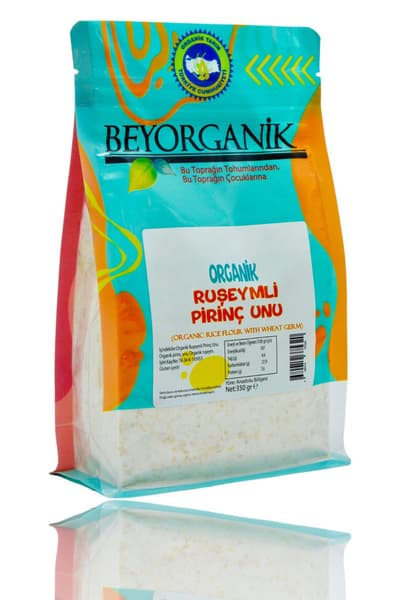 Organik Pirinç Unu Ruşeymli 350gr +8ay (Pestisit ve Aflatoksin Analizli)