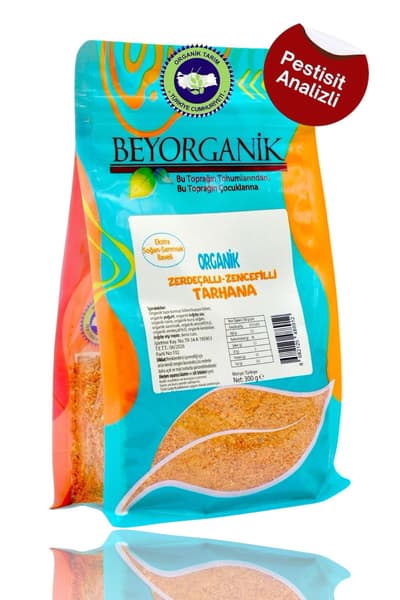 Organik Zerdeçallı-Zencefilli Tarhana 300gr (EKSTRA SOĞAN-SARIMSAK İLAVELİ) (PESTİSİT VE AFLATOKSİN 