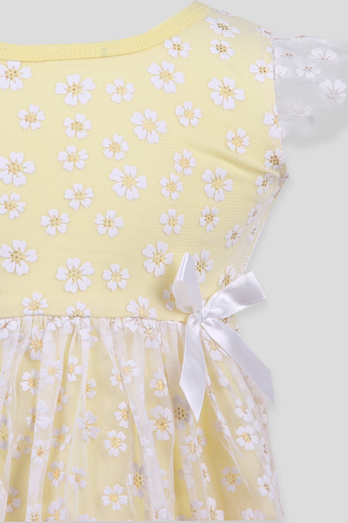 3-8 Yaş Tüllü Papatyalı Sarı - Kız Çocuk Elbisesi | Breeze