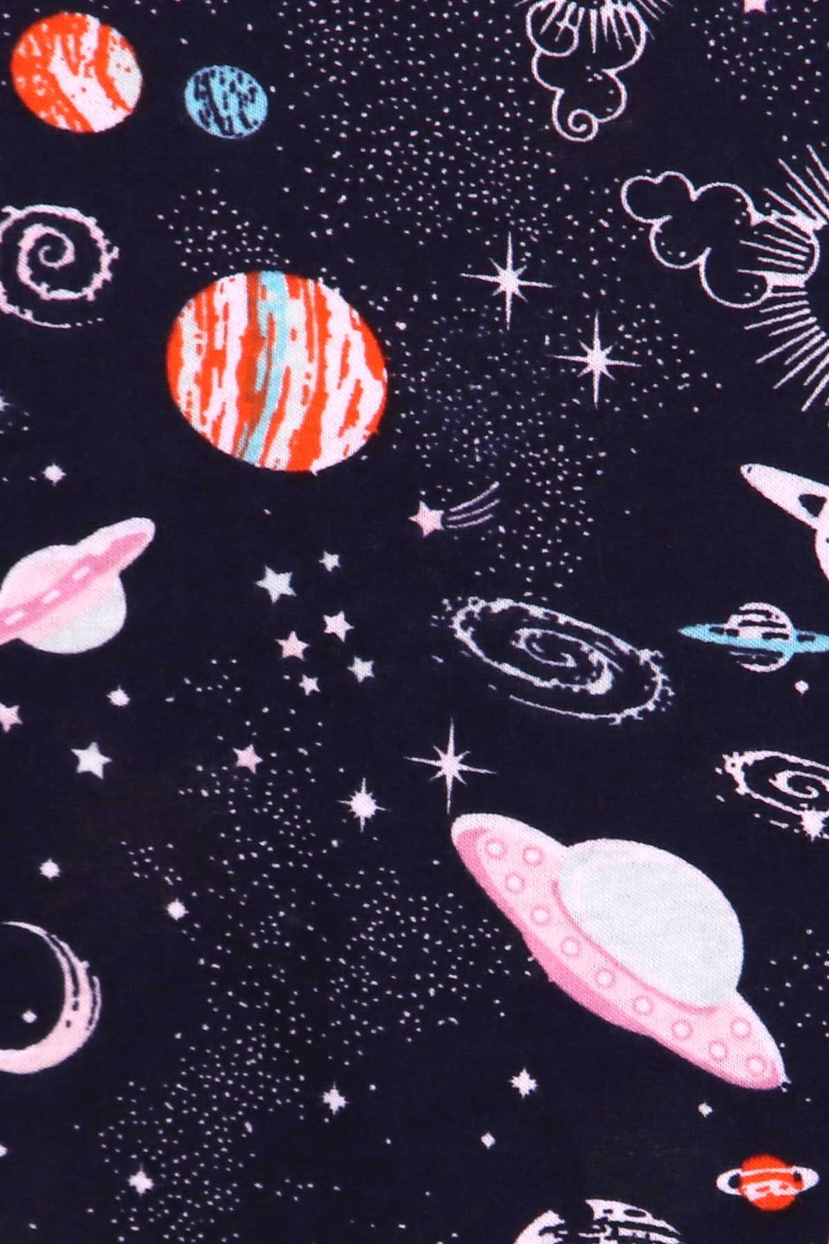 Galaksi Desen Lacivert 6-10 Yaş - Kız Çocuk Pijama Takımı