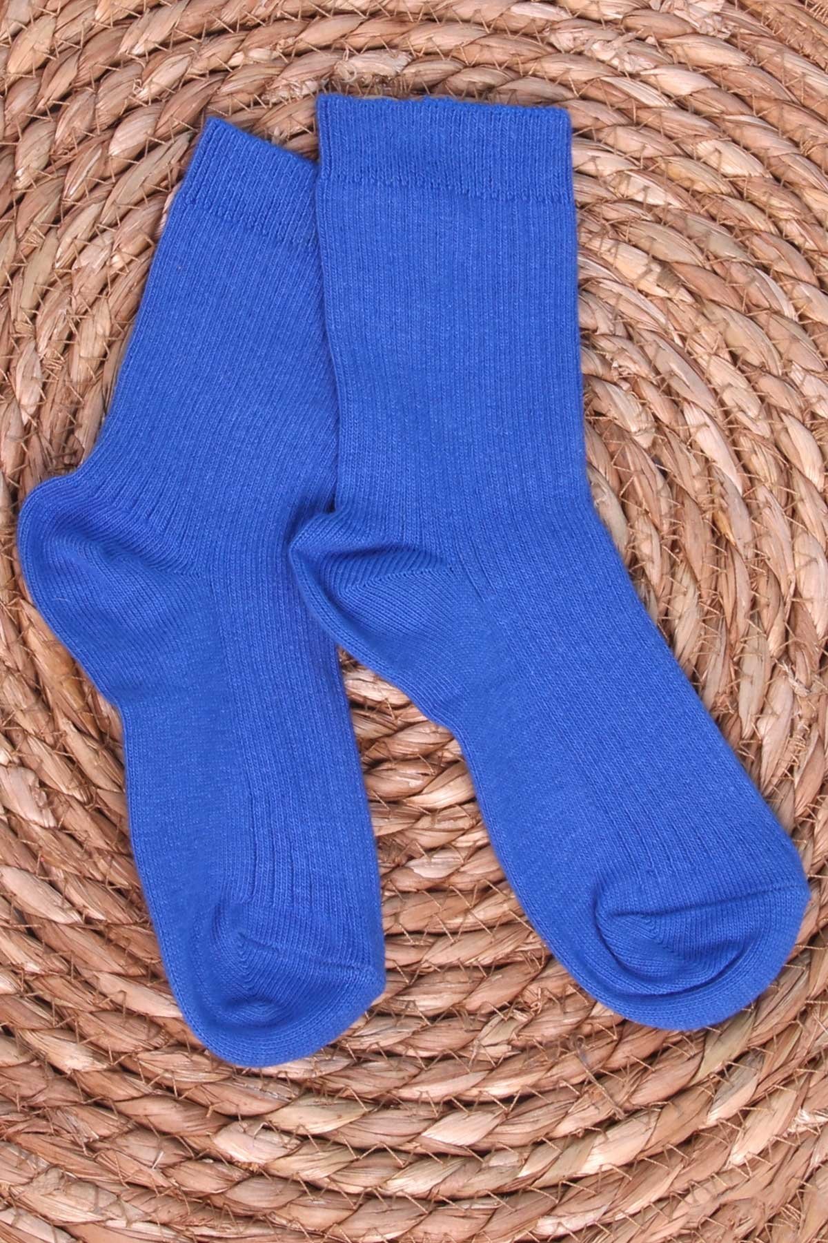 Kız Çocuk Soket Çorap Saks Mavisi 5-7 Yaş - Breeze