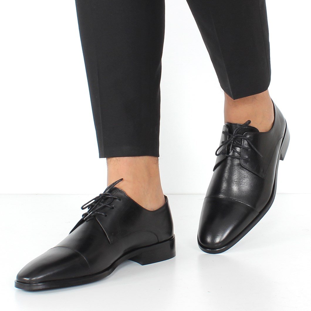 Siyah Deri Klasik Ayakkabı Erkek 639 218-1 | Celal Gültekin