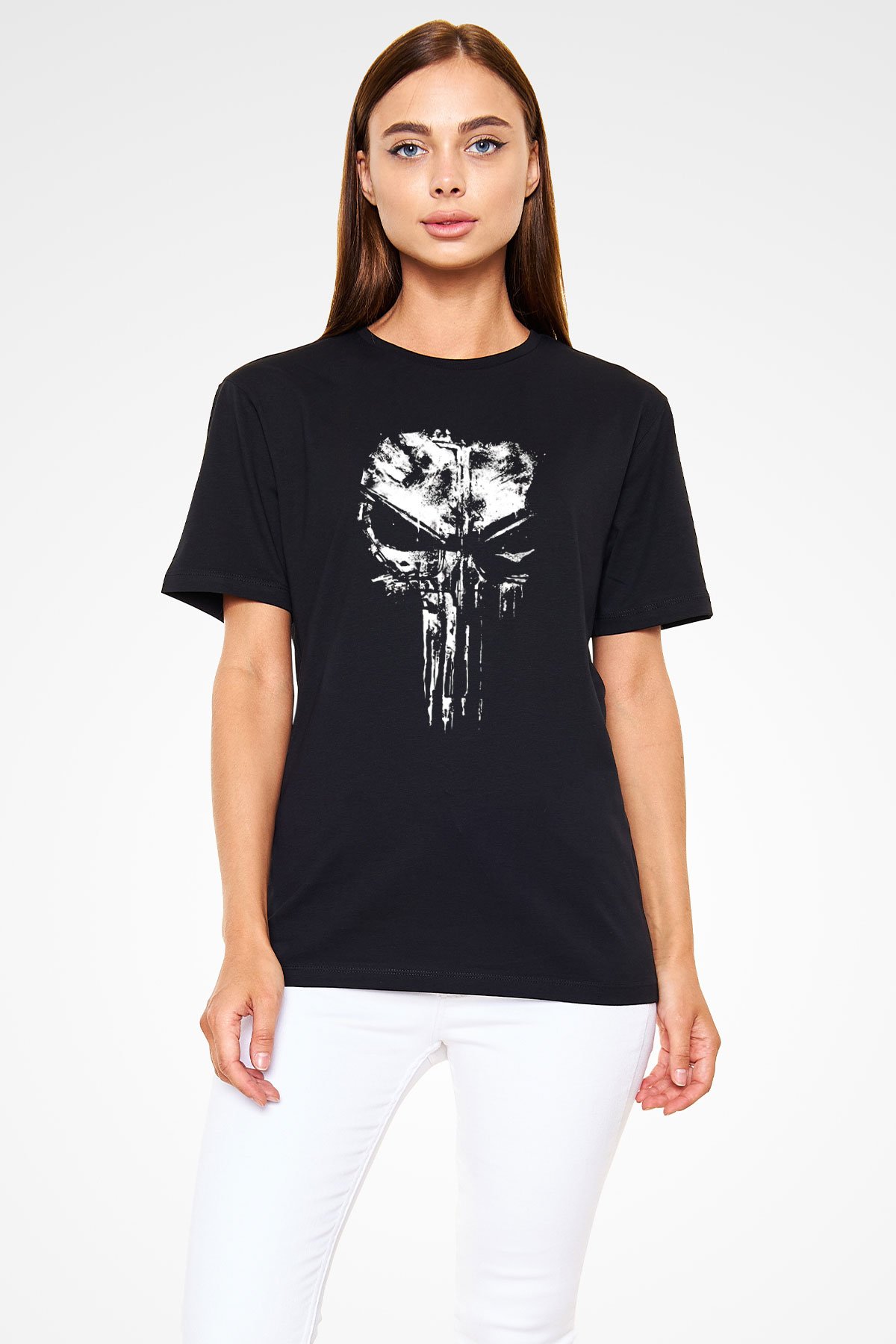 Punisher Siyah Unisex Tişört T-Shirt