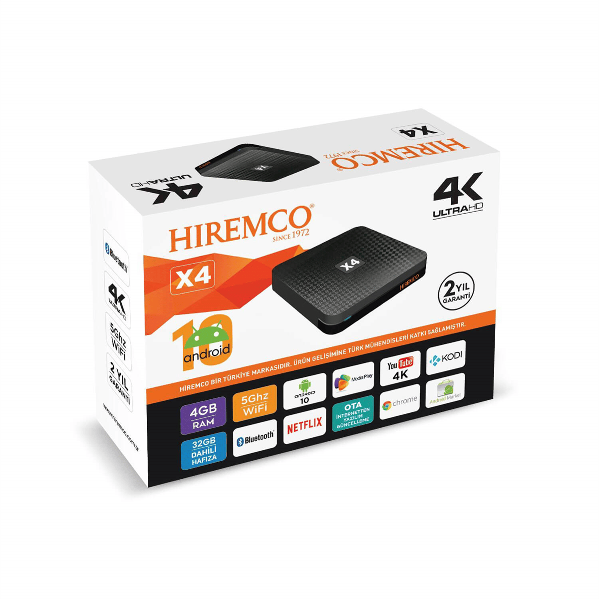 Hiremco X4 4K UltraHD Android Tv Box