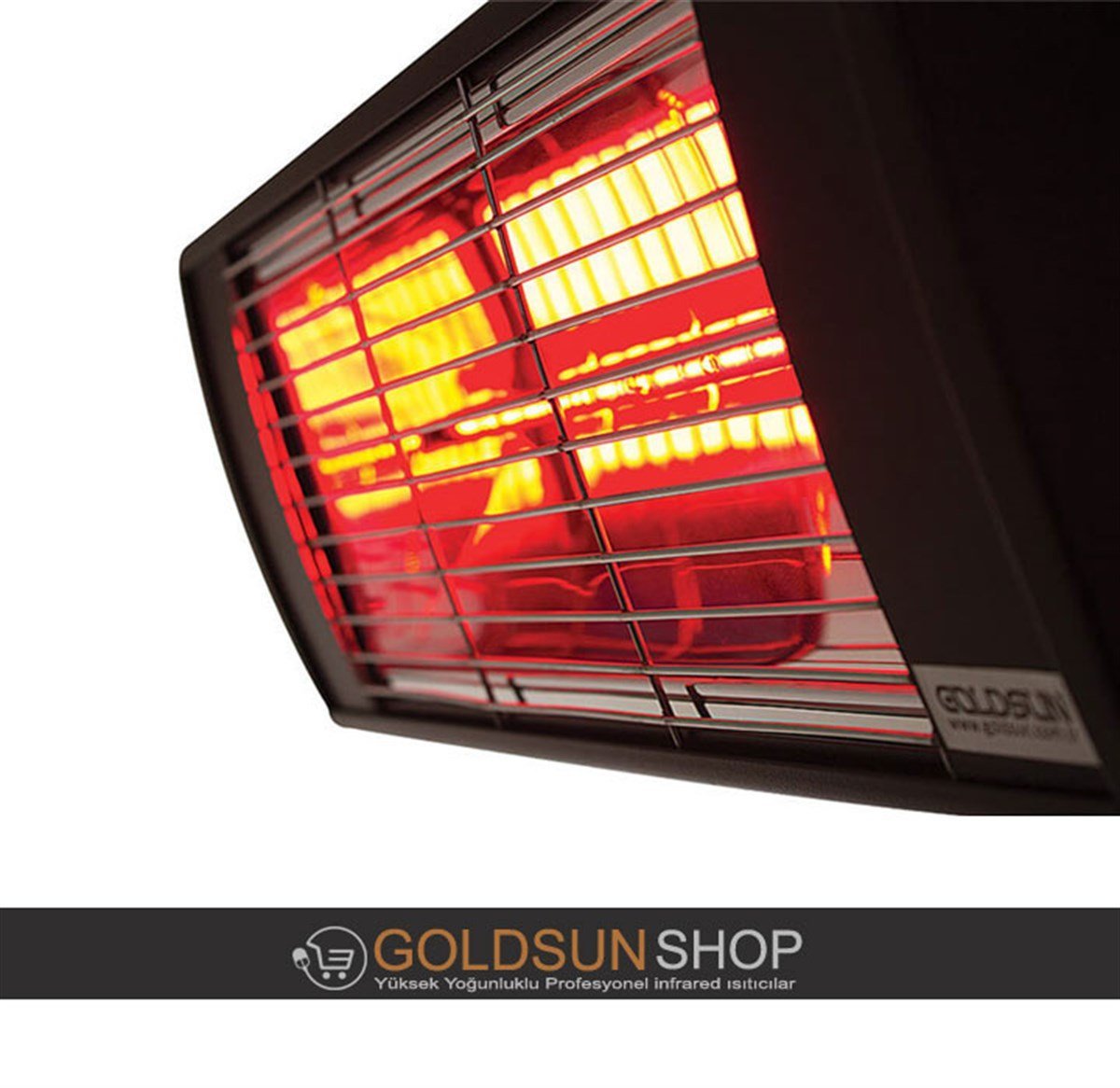Goldsun Supra 1500W Su Korumalı Yüksek Yoğunluklu Elektrikli Açık Alan Infrared  Isıtıcı