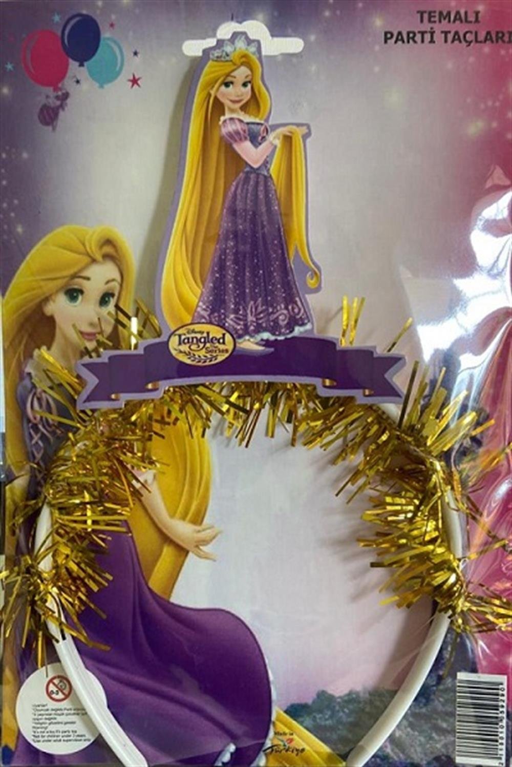 Prenses Rapunzel Temalı Plastik Taç - HK Ticaret
