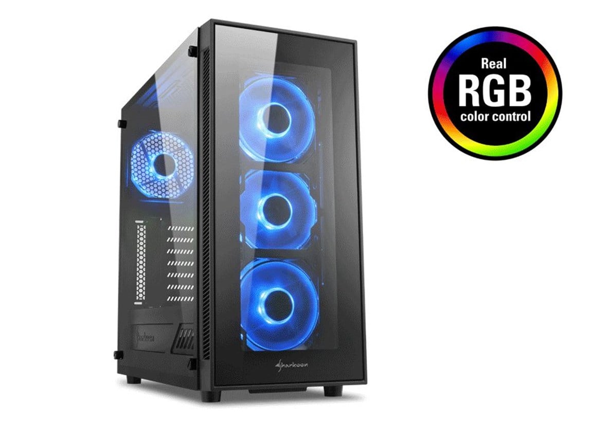 SHARKOON TG5 Midi Tower 4x RGB Led Fanlı Gaming Kasa TG5-RGB