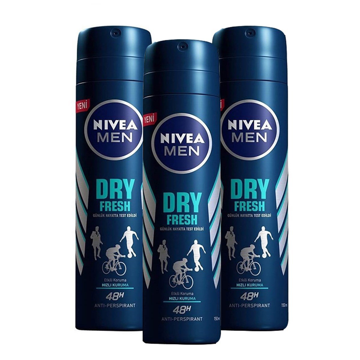 Nivea Dry Fresh Erkek Deodorant 150 ml x 3 Adet