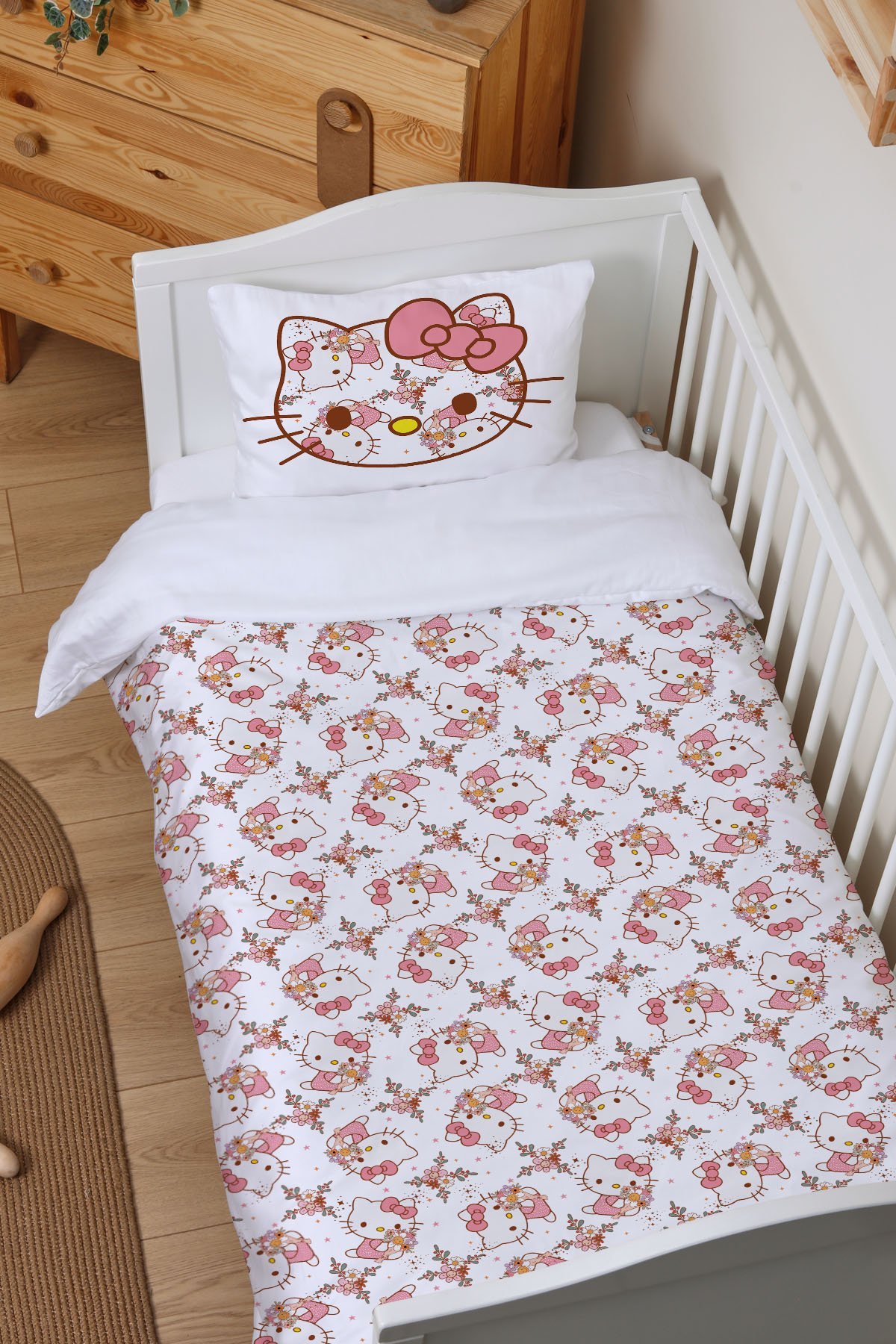 Bebek Nevresim Takımı Hello Kitty Pattern - Tuğba Kuğu