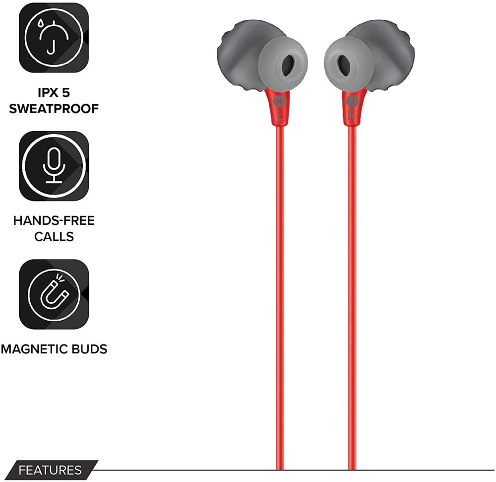 JBL Endurance Run Mikrofonlu IPX5 Suya Dayanıklı Kulakiçi Spor Kulaklık -  Kırmızı