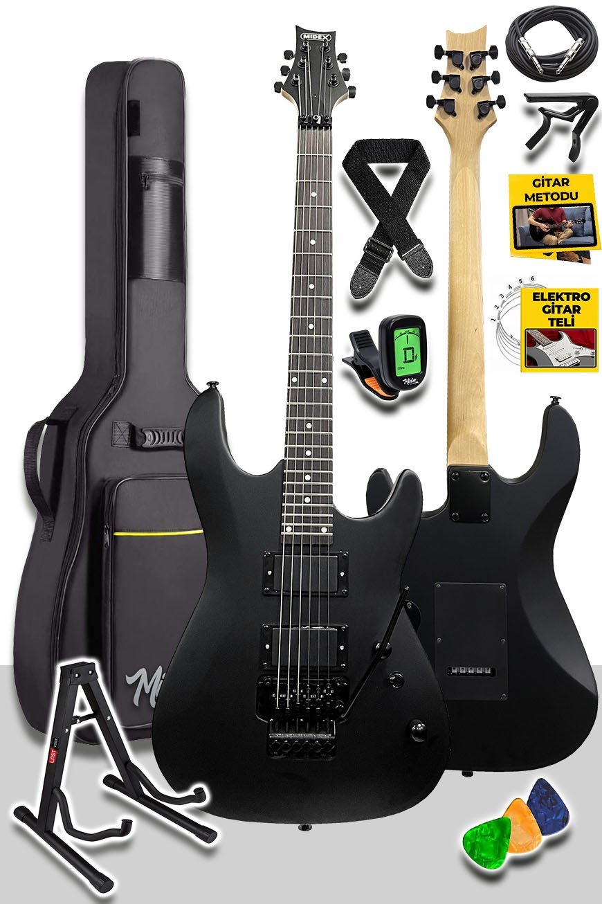Midex GRX-300-BAG Profesyonel Elektro Gitar Seti Akçaağaç (H-H)