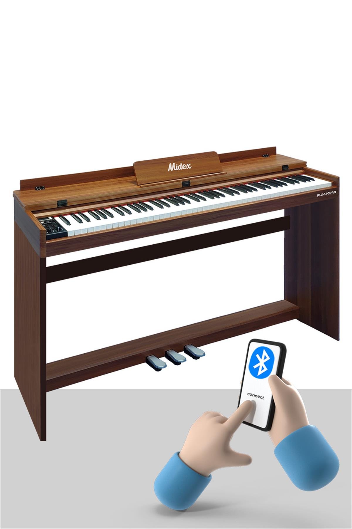 Midex PLX-140 PRO-OR Dijital Piyano Tuş Hassasiyetli 88 Tuş