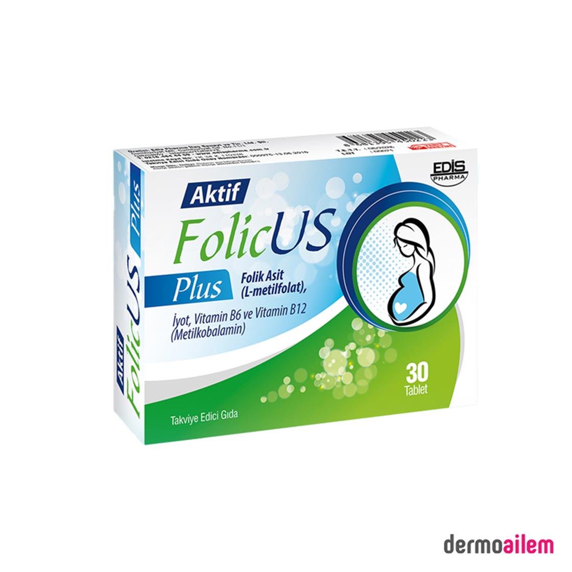 Edis Pharma Folicus Plus 30 Tablet Fiyatları İndirimli | Dermoailem.com