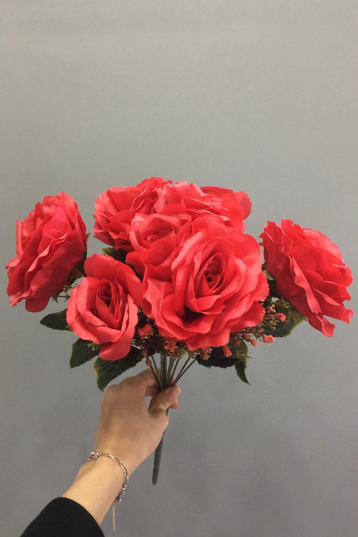 Kırmızı İri Gül Demet Çiçek | Hayalperest