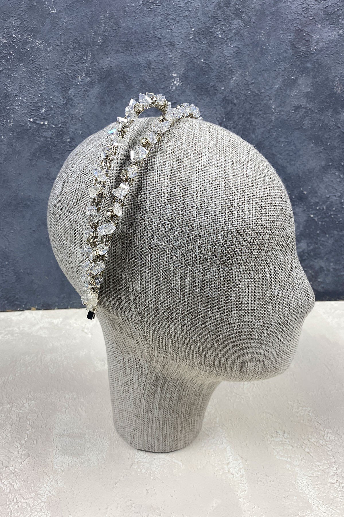 Crystal Full Stone Pearl Double Row Hair Accessory Bridal Crown | Hayalperest  Boncuk