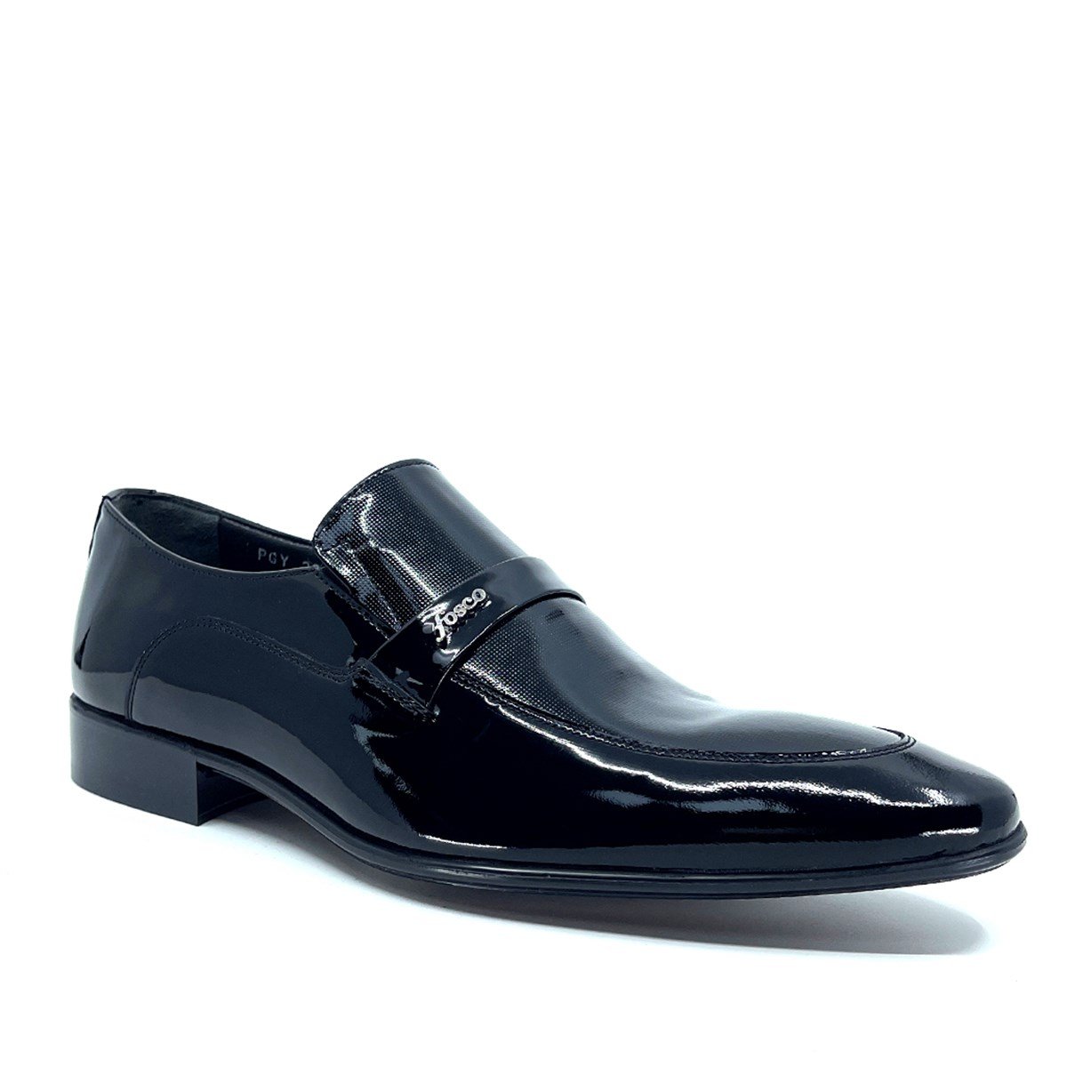 Bağcıksız Siyah Rugan Erkek Klasik Ayakkabı 2280-3 430 843 - Fosco