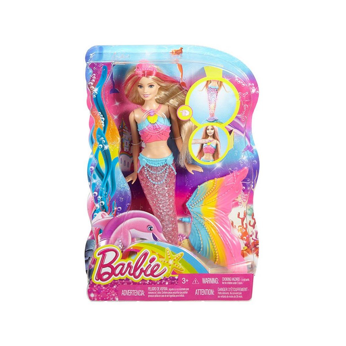 Barbie Gökkuşağı Işıklı Denizkızı DHC40 - Toysall