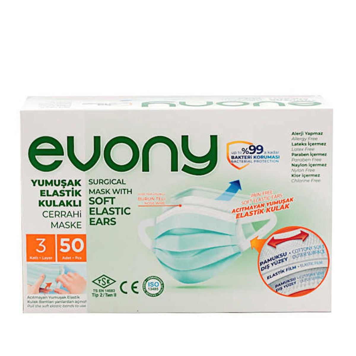 Evony Maske 50 Li 1 Pk - Proteda.com | Ambalaj ve Temizlik Ürünleri ve  Fiyatları