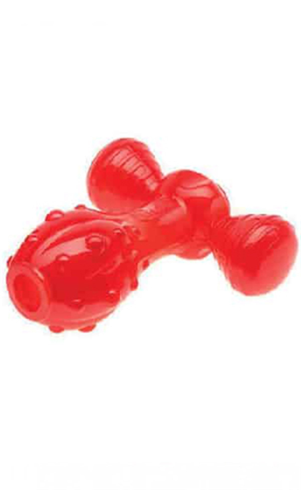 Ethical Red Play Strong Rubber Trident Dog Toy 6 in