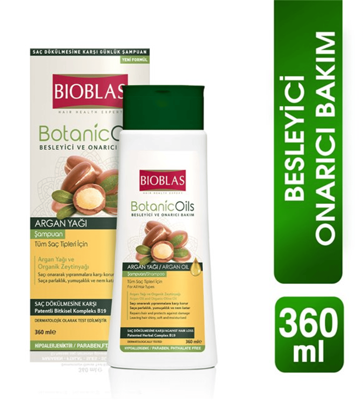 Bioblas Botanic Oils Tüm Saç Tipleri İçin Argan Yağlı Şampuan 360 ml